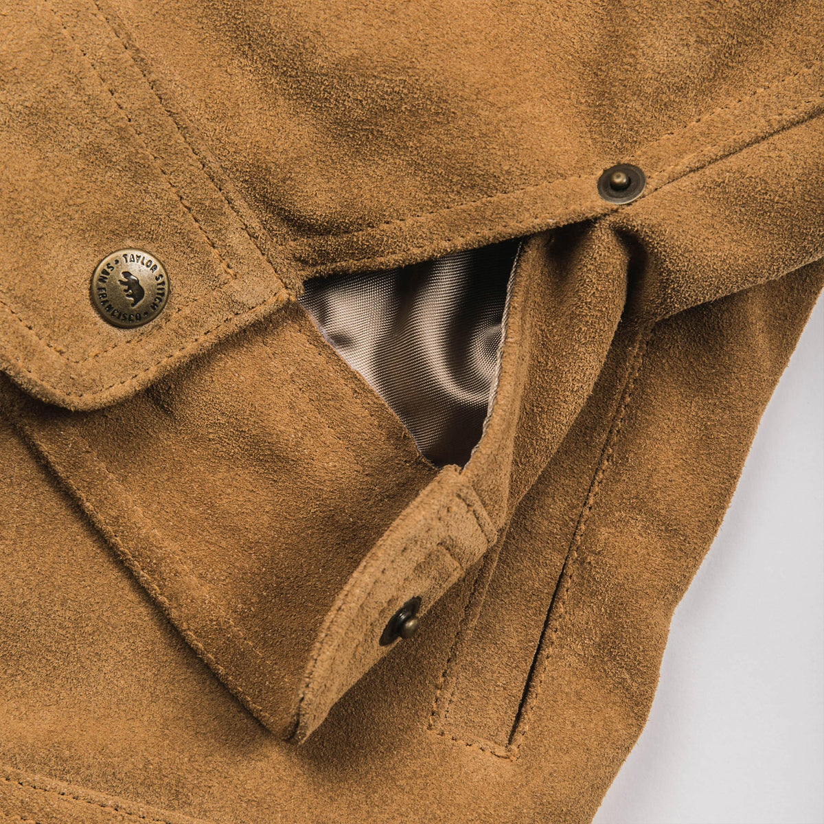Men's The Long Haul Jacket in Sand Weatherproof Suede
