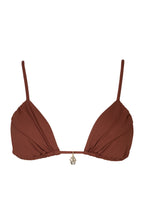 Women's Triangle Bikini Top in Chocolate — Swimwear