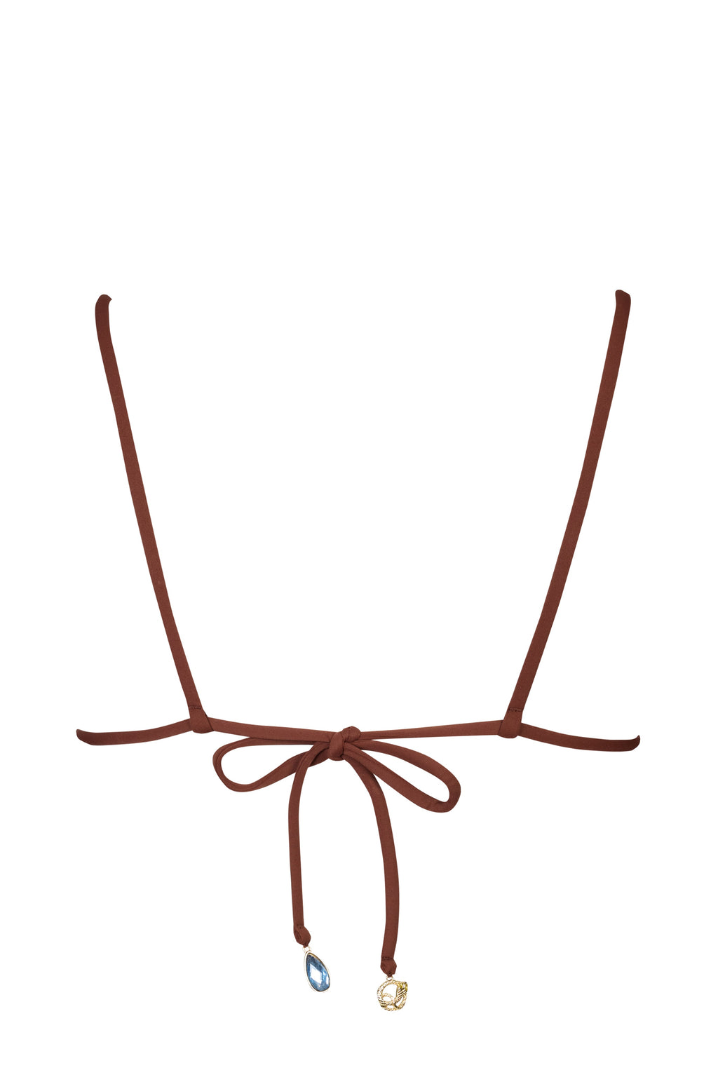 Women's Triangle Bikini Top in Chocolate — Swimwear