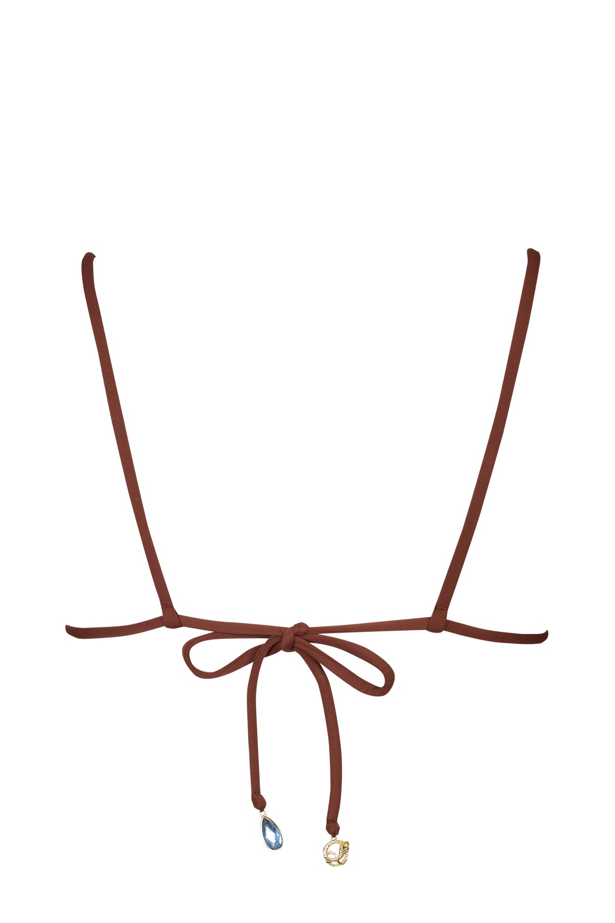 Women's Triangle Bikini Top in Chocolate — Swimwear
