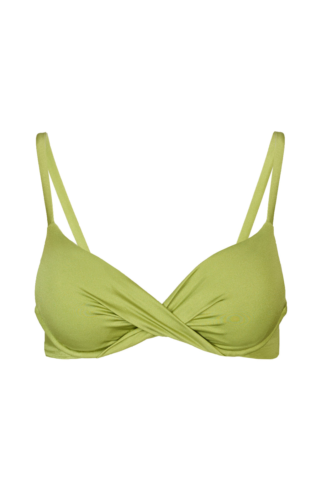 Women's Underwired Bikini Top in Olive — Swimwear