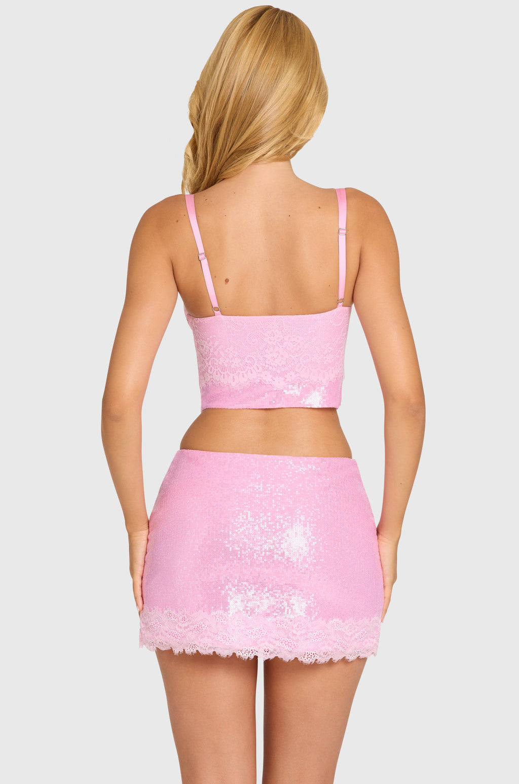 Women's Sequin Lace Bralette Top in Blossom — Intimates