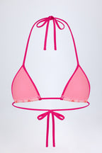 Women's Triangle Bikini Top in Pink Orchid Print — Swimwear