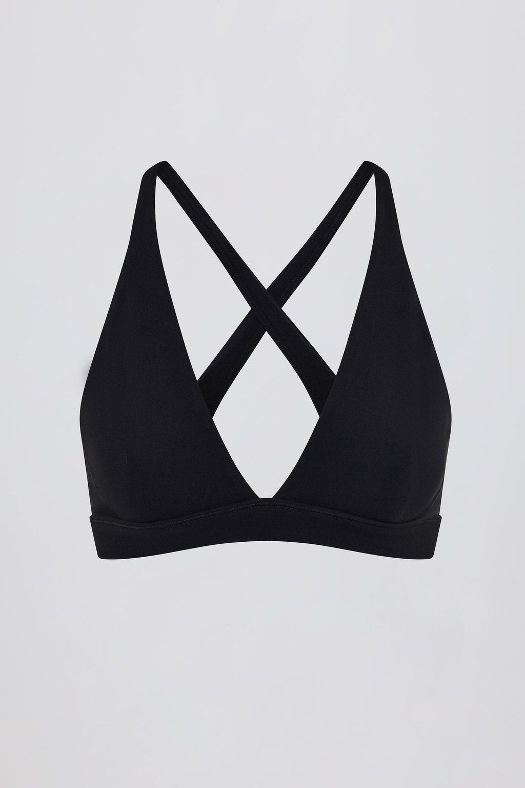 Women's Soft Active Cross-Back Sports Bra in Black — Activewear