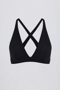 Women's Soft Active Cross-Back Sports Bra in Black — Activewear