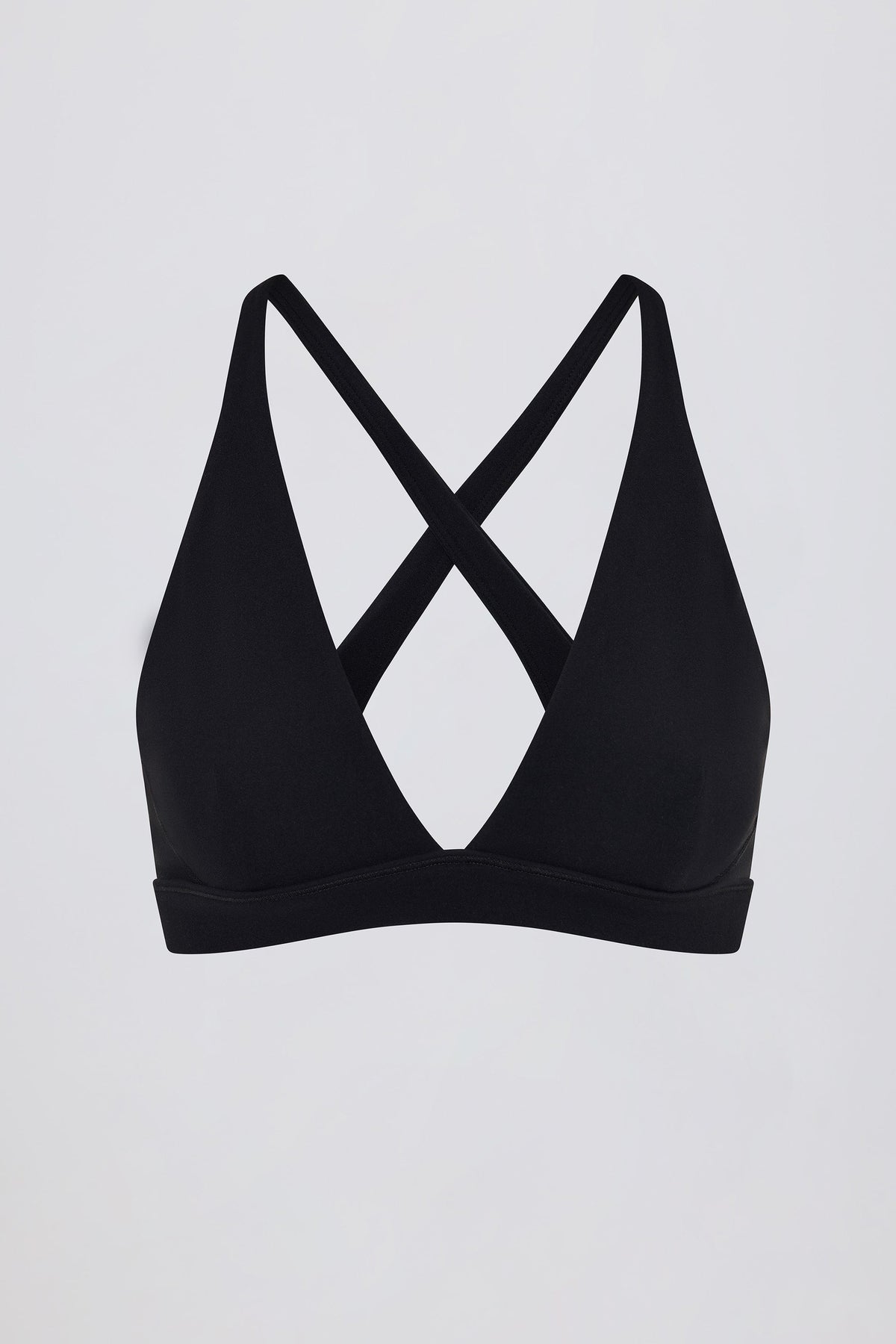 Women's Soft Active Cross-Back Sports Bra in Black — Activewear