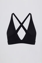 Women's Soft Active Cross-Back Sports Bra in Black — Activewear