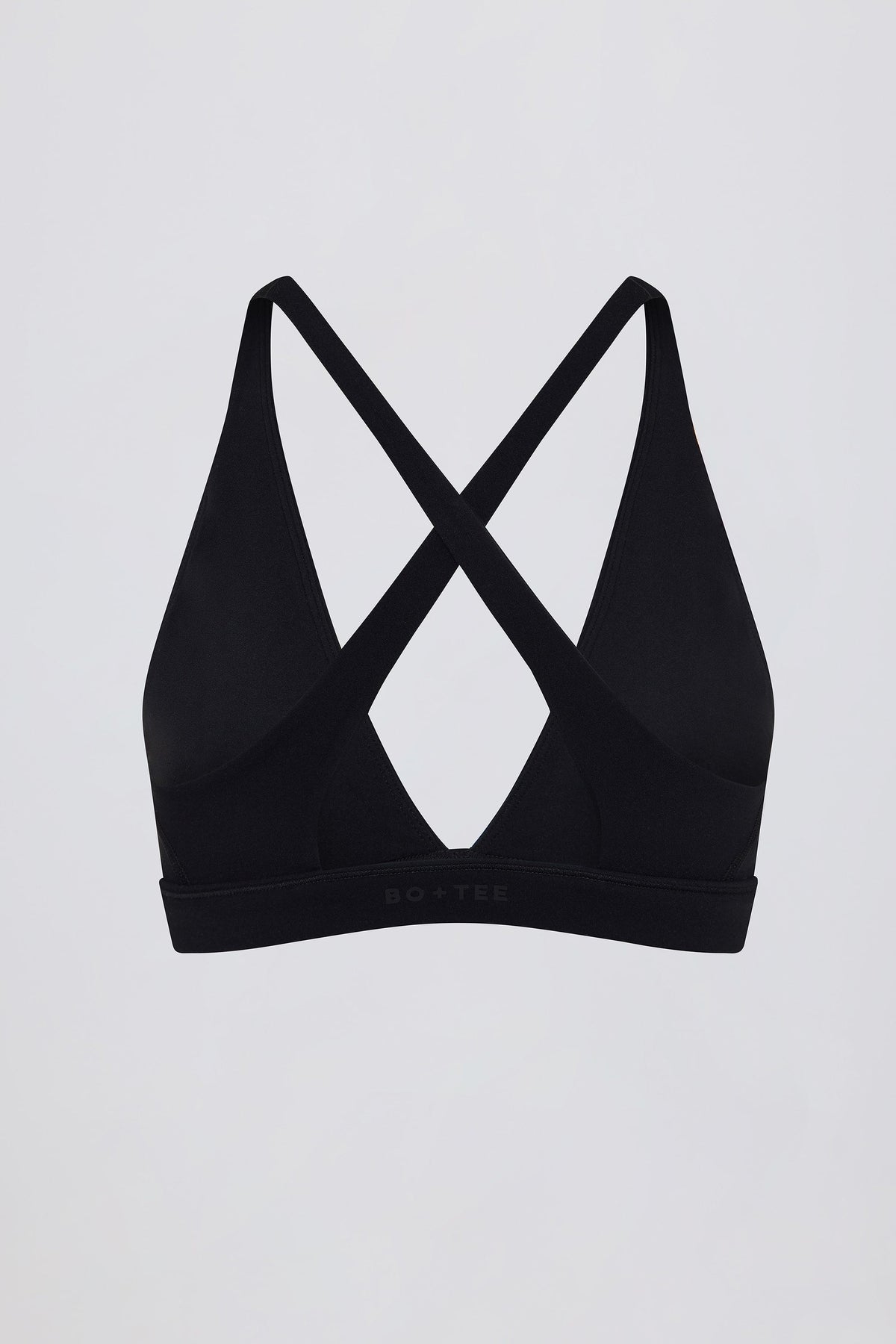 Women's Soft Active Cross-Back Sports Bra in Black — Activewear