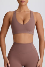 Women's Soft Active Low-Impact Sports Bra in Mocha — Activewear