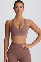 Women's Soft Active Low-Impact Sports Bra in Mocha — Activewear