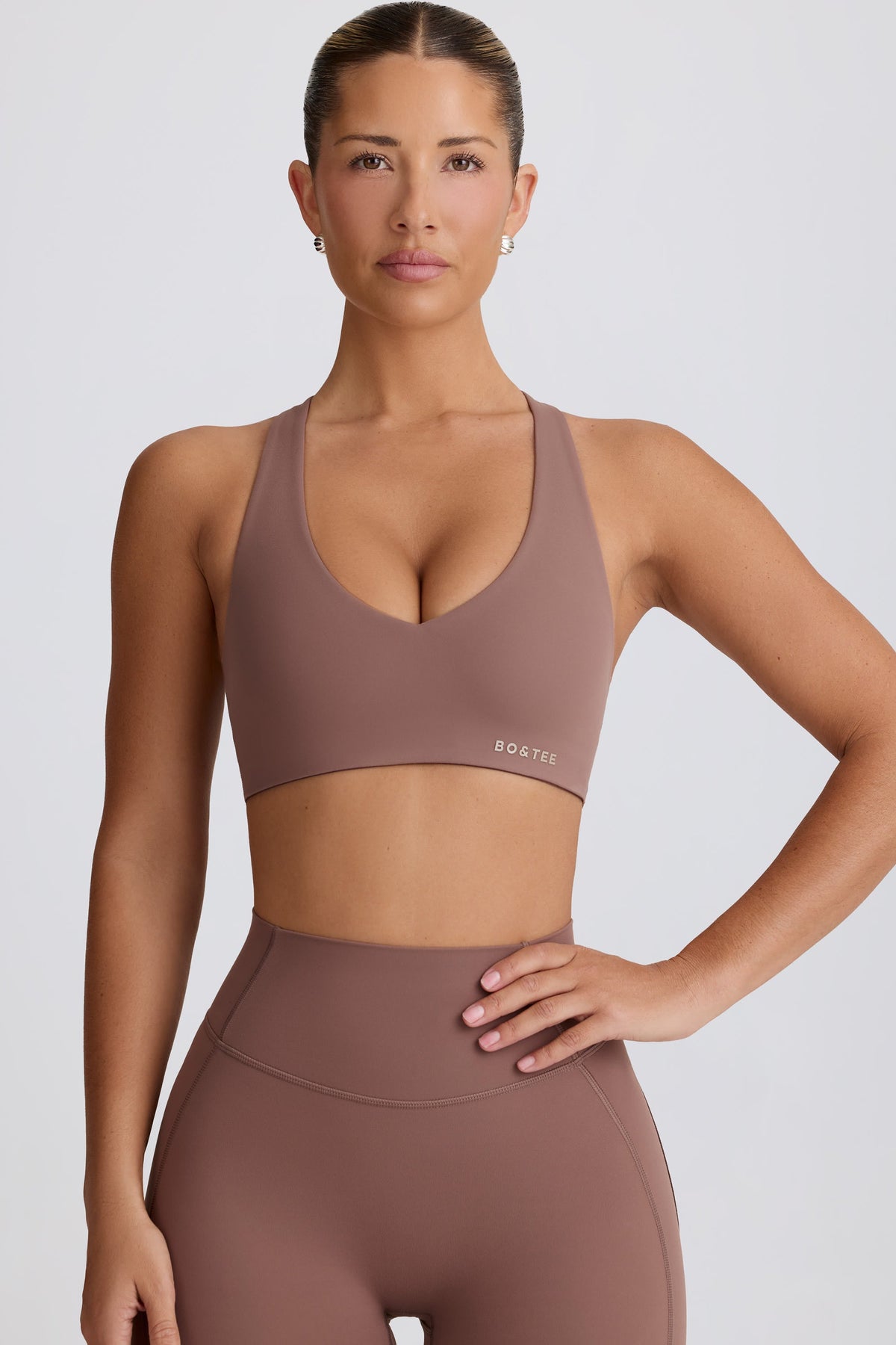 Women's Soft Active Low-Impact Sports Bra in Mocha — Activewear