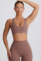 Women's Soft Active Low-Impact Sports Bra in Mocha — Activewear