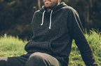 Men's The Hoodie in Charcoal Fleck Fleece — Sweater