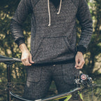 The Women's Apres Hoodie in Salt and Pepper Fleece — Sweater