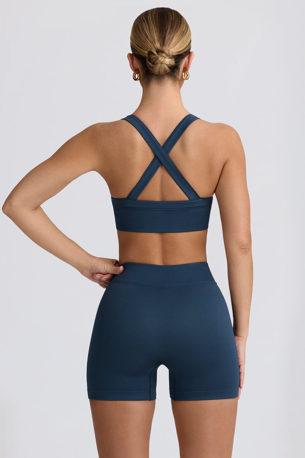 Women's Super Sculpt Seamless Mini Shorts in Blue