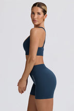 Women's Super Sculpt Seamless Mini Shorts in Blue
