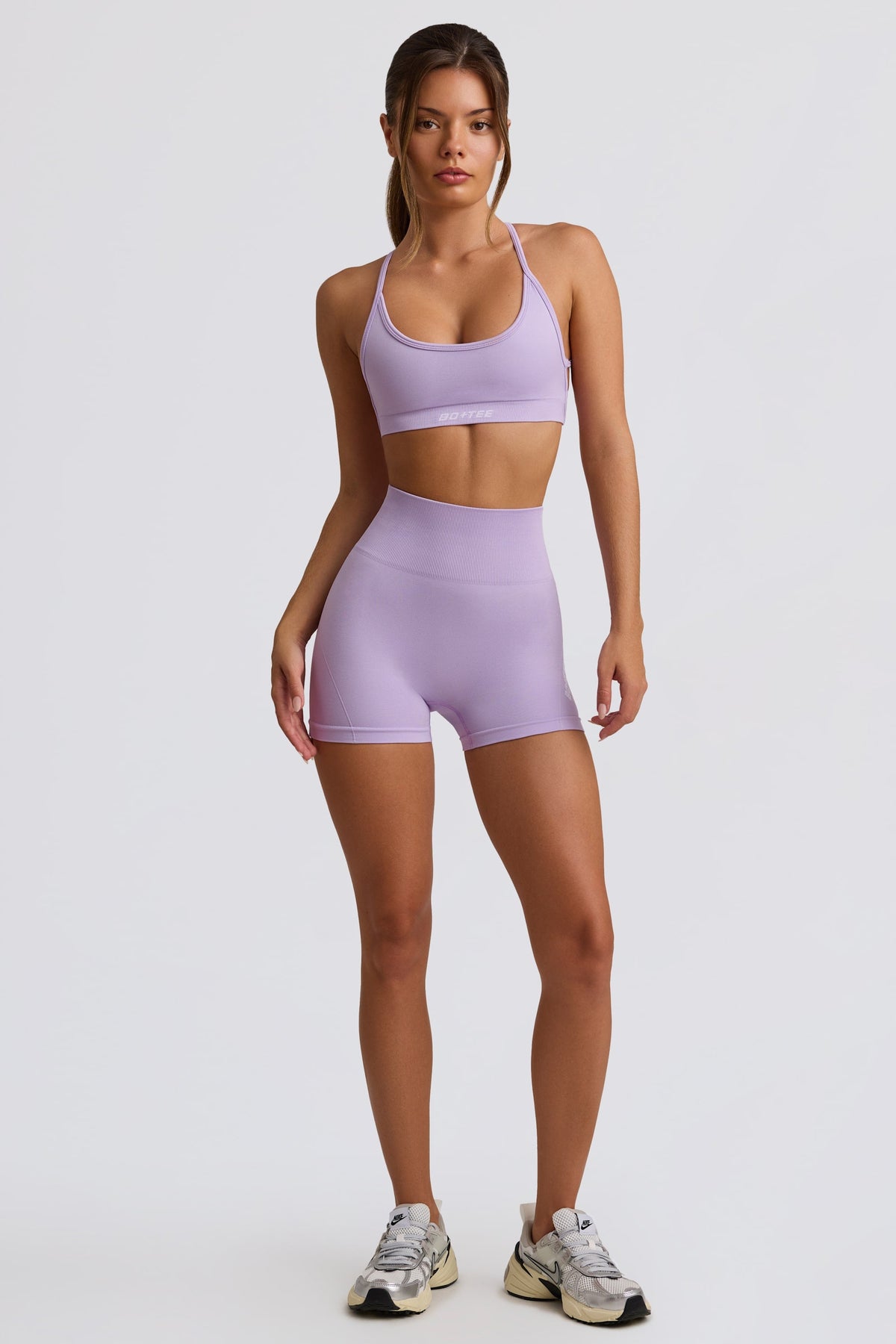 Women's Super Sculpt Seamless Mini Shorts in Lavender