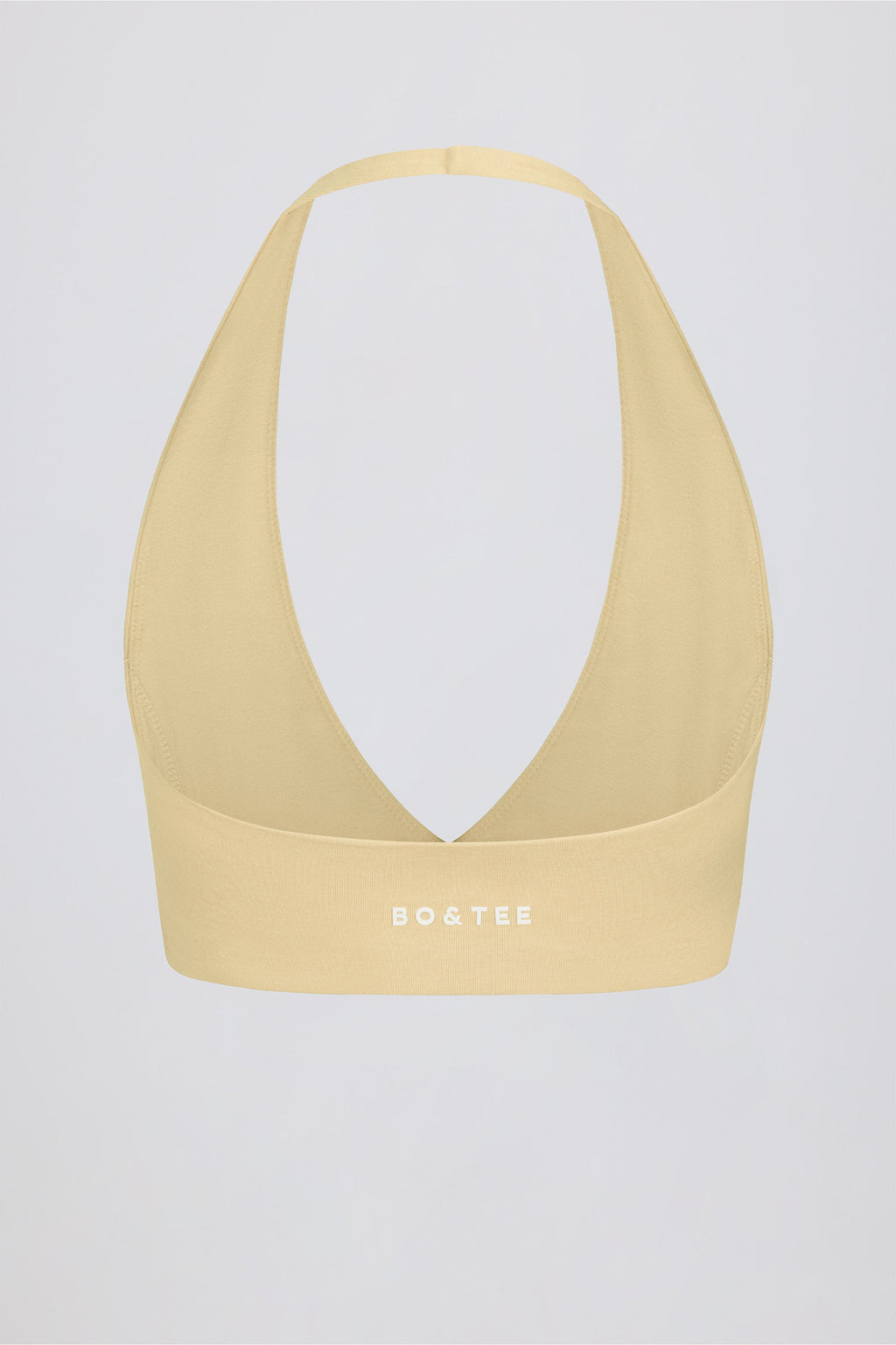 Women's Brushed Jersey V-Neck Sports Bra in Lemon Marl — Activewear