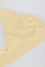 Women's Brushed Jersey V-Neck Sports Bra in Lemon Marl — Activewear