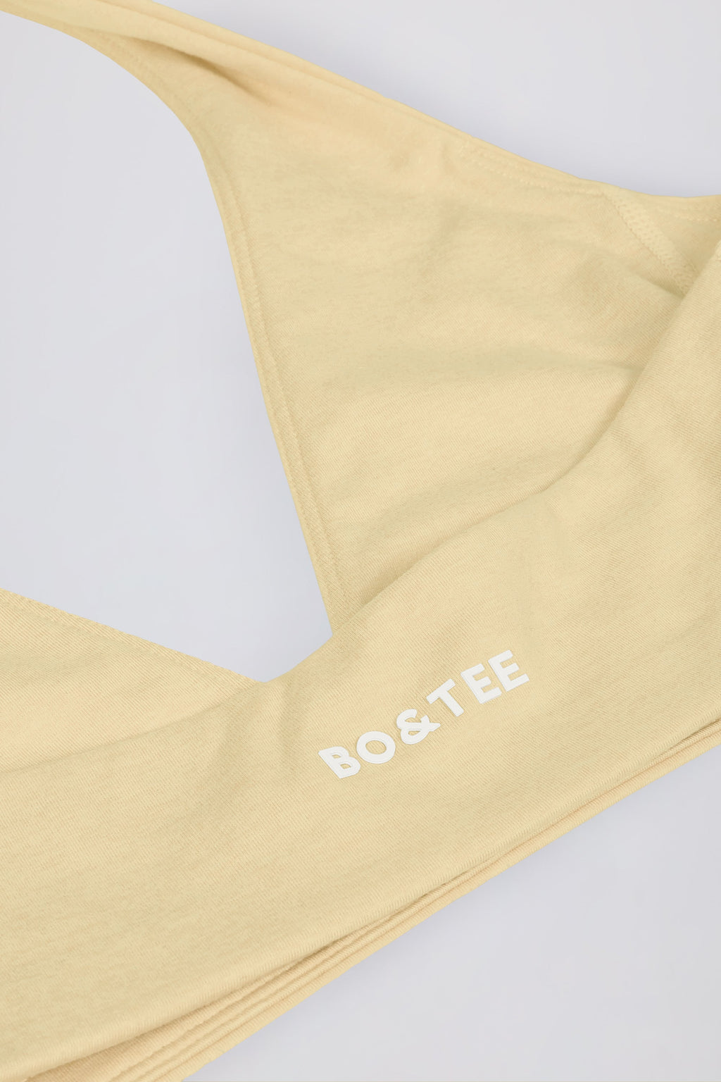 Women's Brushed Jersey V-Neck Sports Bra in Lemon Marl — Activewear