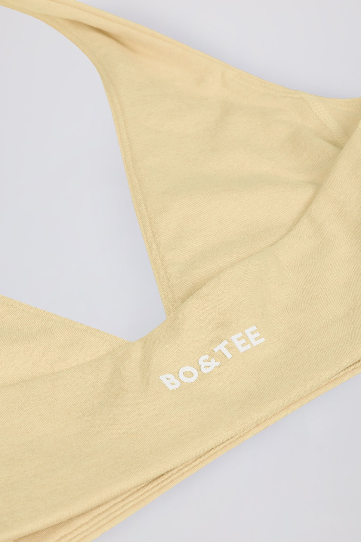 Women's Brushed Jersey V-Neck Sports Bra in Lemon Marl — Activewear