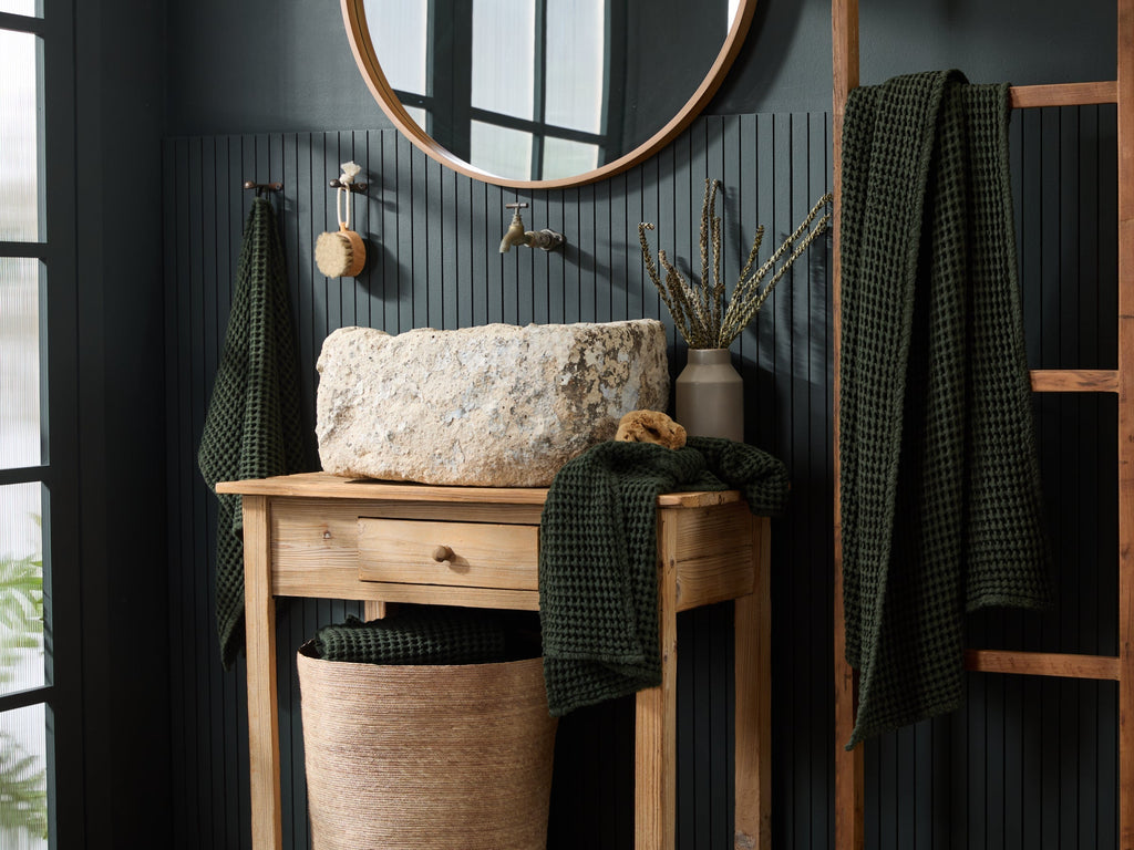 6+6 Waffle Bath Bundle - Evergreen