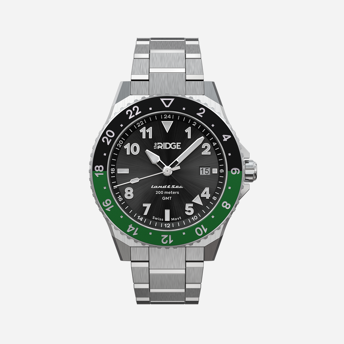 Land & Sea GMT Watch 42mm - Royal Black