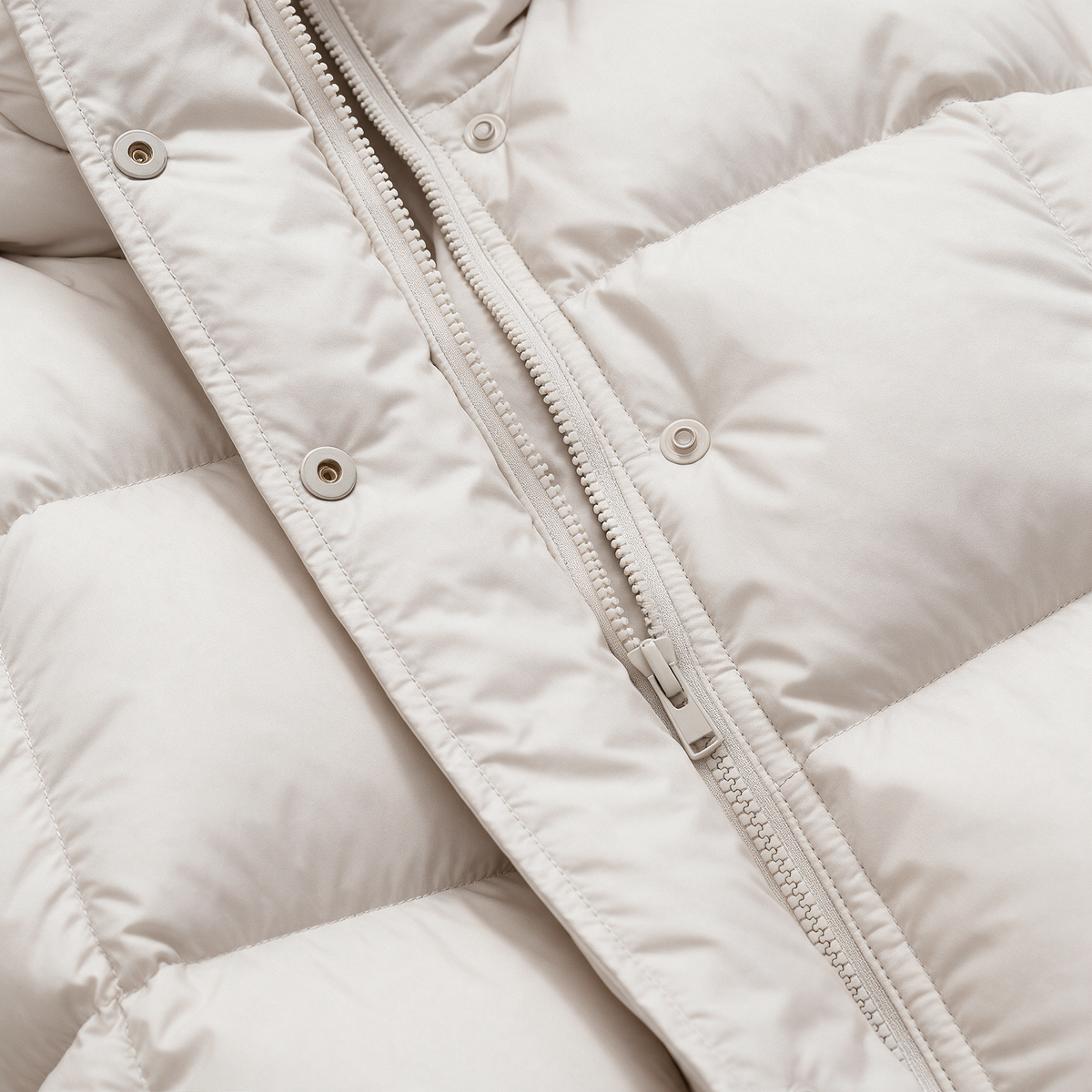 Women's loose-fit hooded puffer jacket