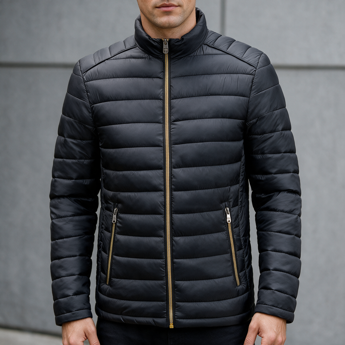 Men’s stand-collar quilted jacket — view 230