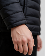 Men’s quilted jacket — Black cuff detail