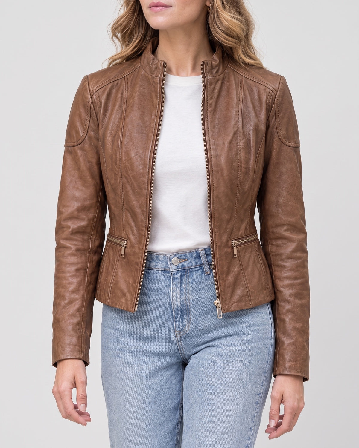 Women's Caitlin Leather Scuba Jacket