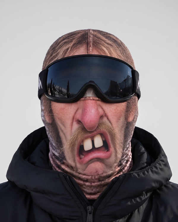 Funny Face Ski Mask – Adult Printed Stretch Balaclava — Surprised Face, catalog studio image