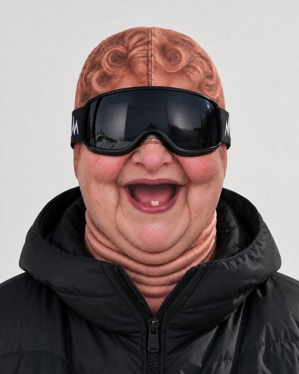 Funny Face Ski Mask – Adult Printed Stretch Balaclava — Rosy Cheeks, catalog studio image