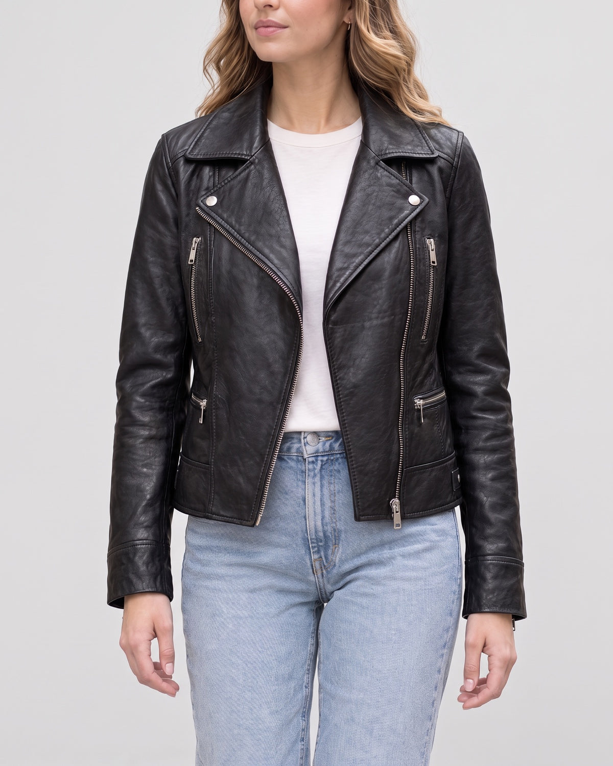 Women's Marissa Asymmetric Leather Moto Jacket