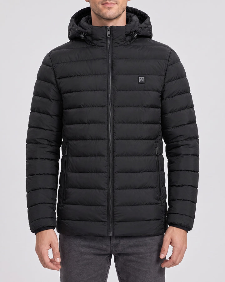 Men's USB Heated Jacket — Black — 11 Heating Zones, catalog studio image