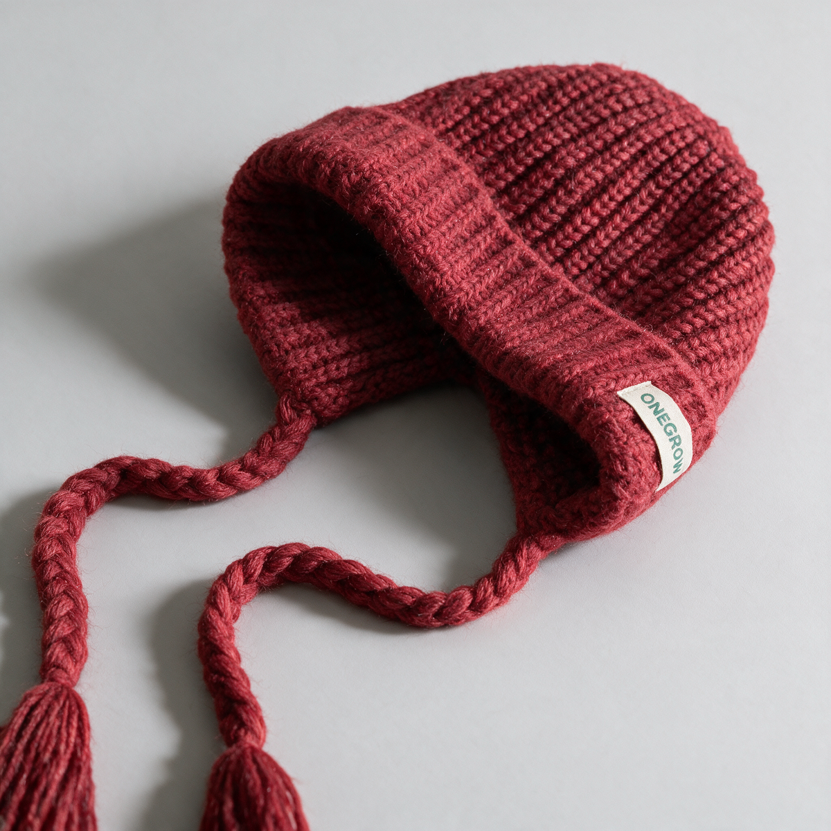 Knit earflap bonnet feature photograph