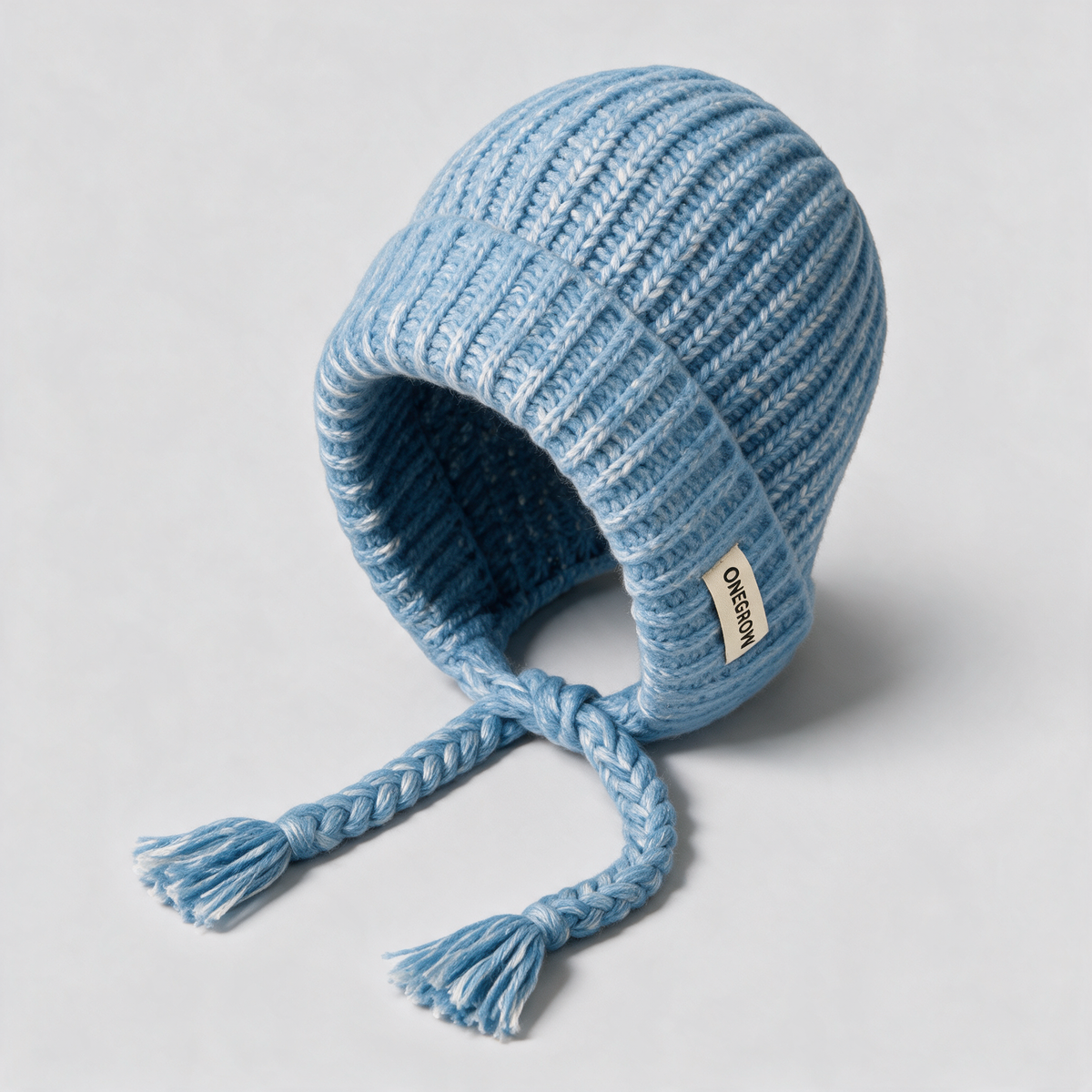Knit earflap bonnet feature photograph