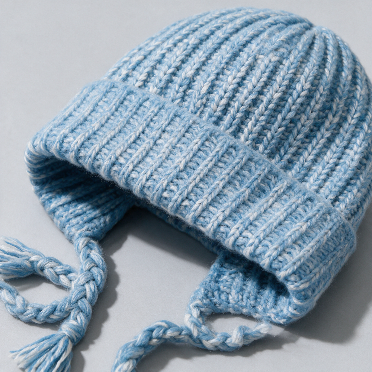 Knit earflap bonnet feature photograph