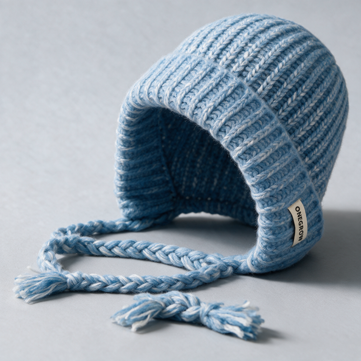 Knit earflap bonnet feature photograph
