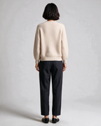 Beige puff-sleeve sweater — gallery-back