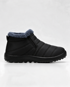 Plush-lined slip-on ankle boot profile