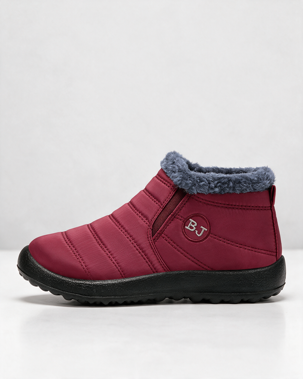 Plush-lined ankle boot profile