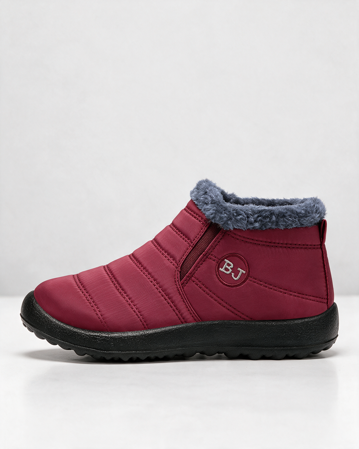 Plush-lined ankle boot profile