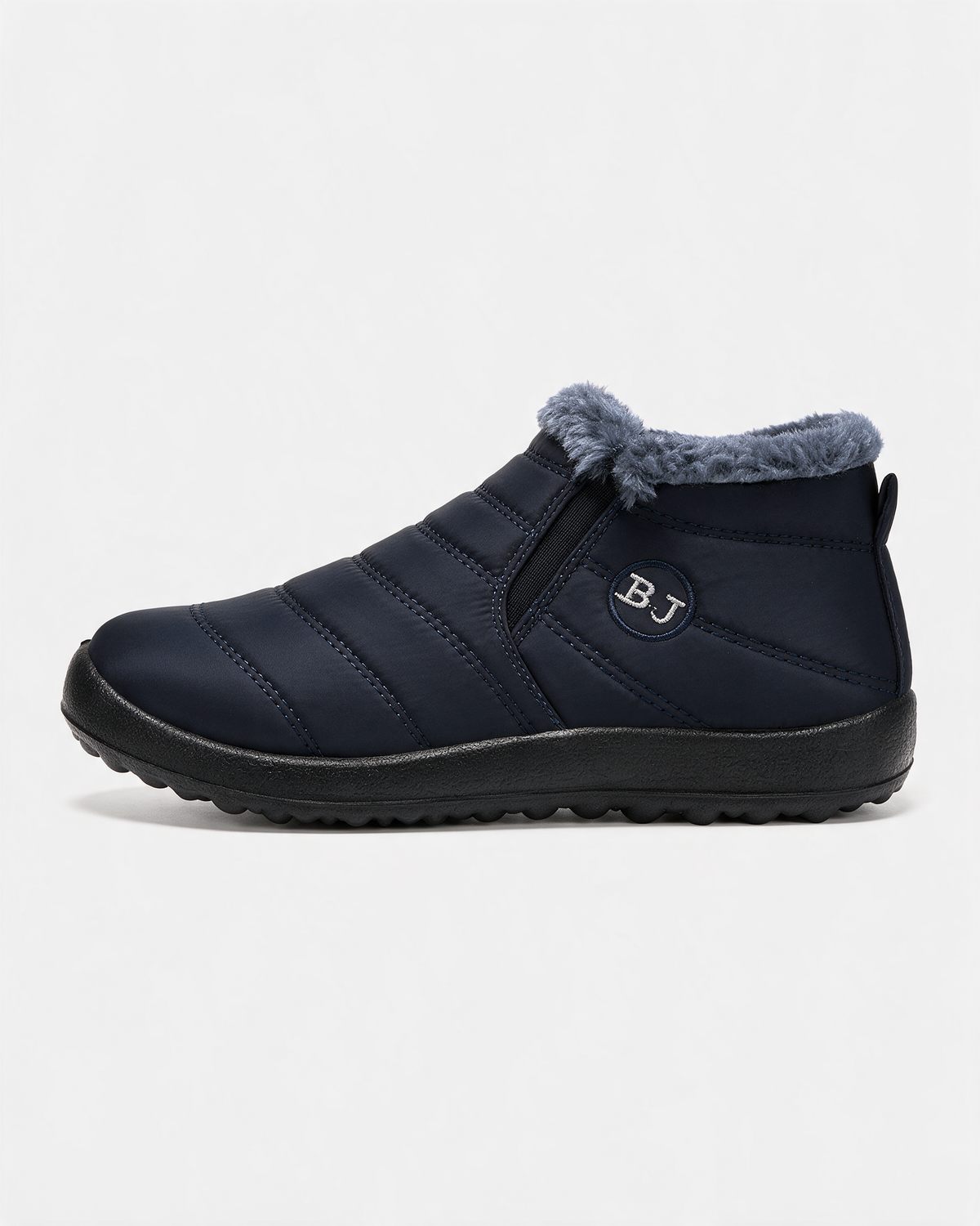 Navy ankle boots profile