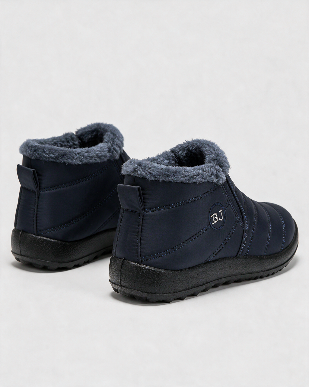Navy ankle boots rear