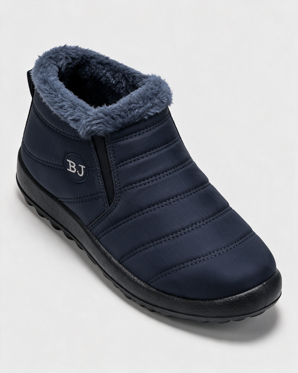 Navy ankle boots opening