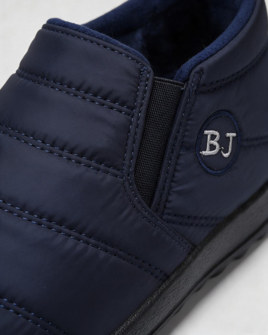 Navy ankle boots material