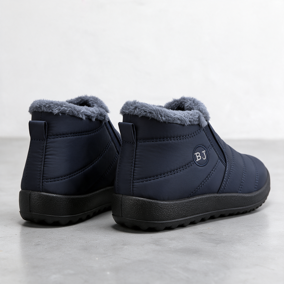 Navy ankle boots feature1