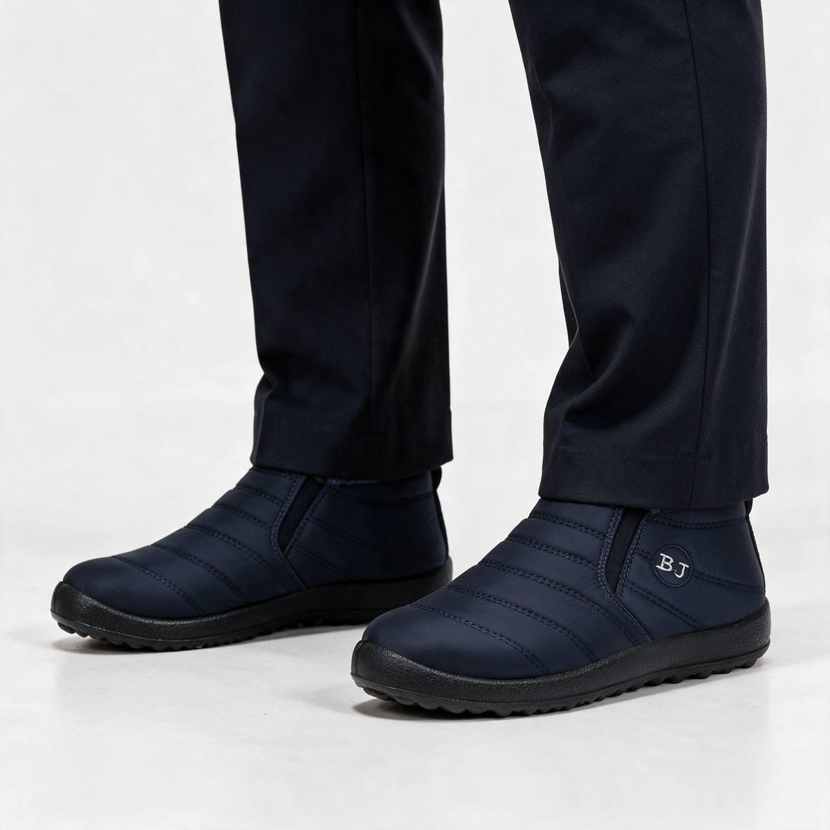 Navy ankle boots feature5