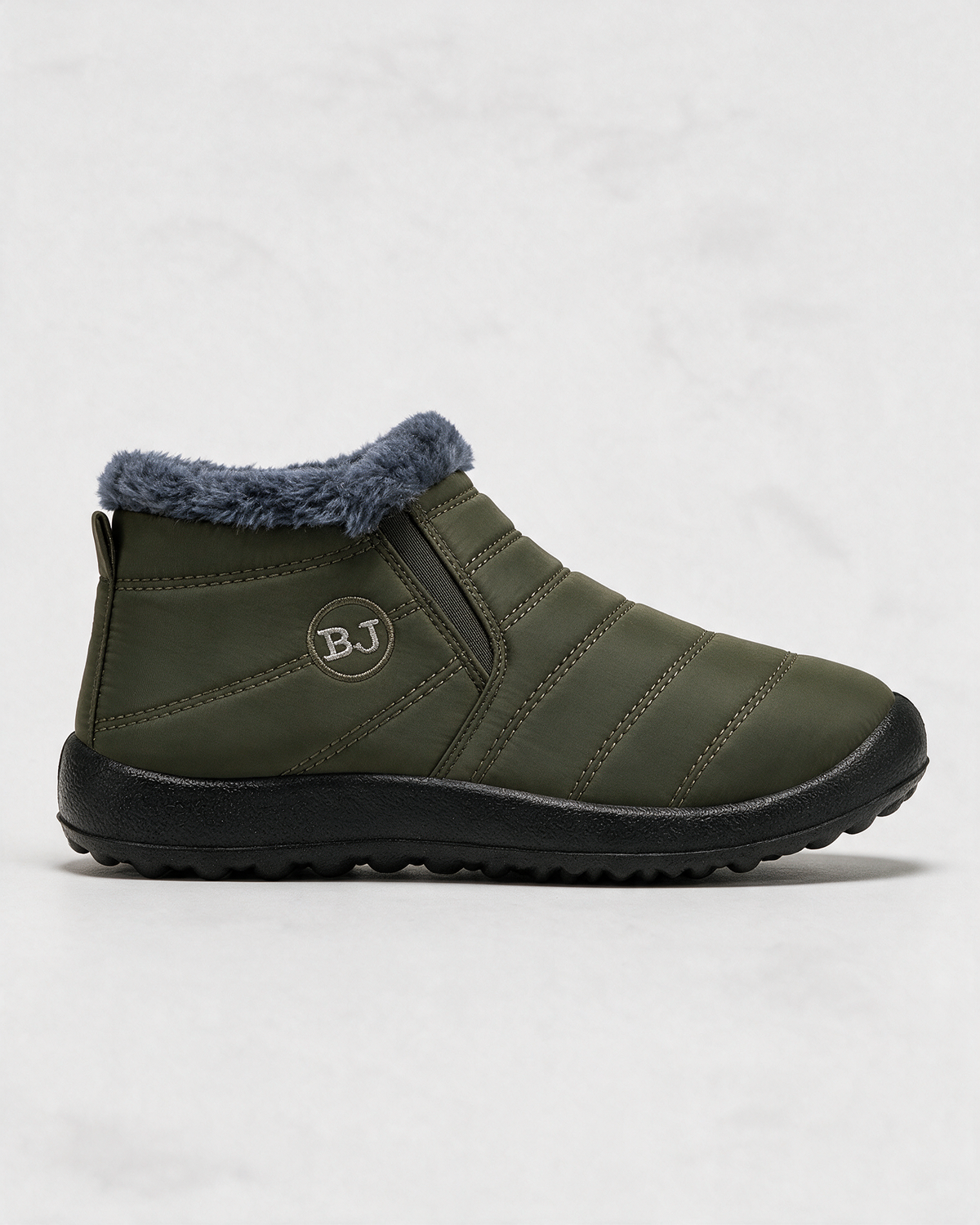 Plush-lined slip-on ankle boots — profile